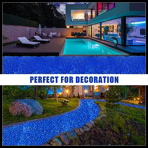 Sasylvia 4000 Pcs Glow in The Dark Rocks Blue Garden Glow Rocks Glow in The Dark Stones Outdoor Glow in The Dark Pebbles for Walkway Backyard Landscaping Pathway Aquarium Fish Tank Plant Decoration - Thumbnail 7