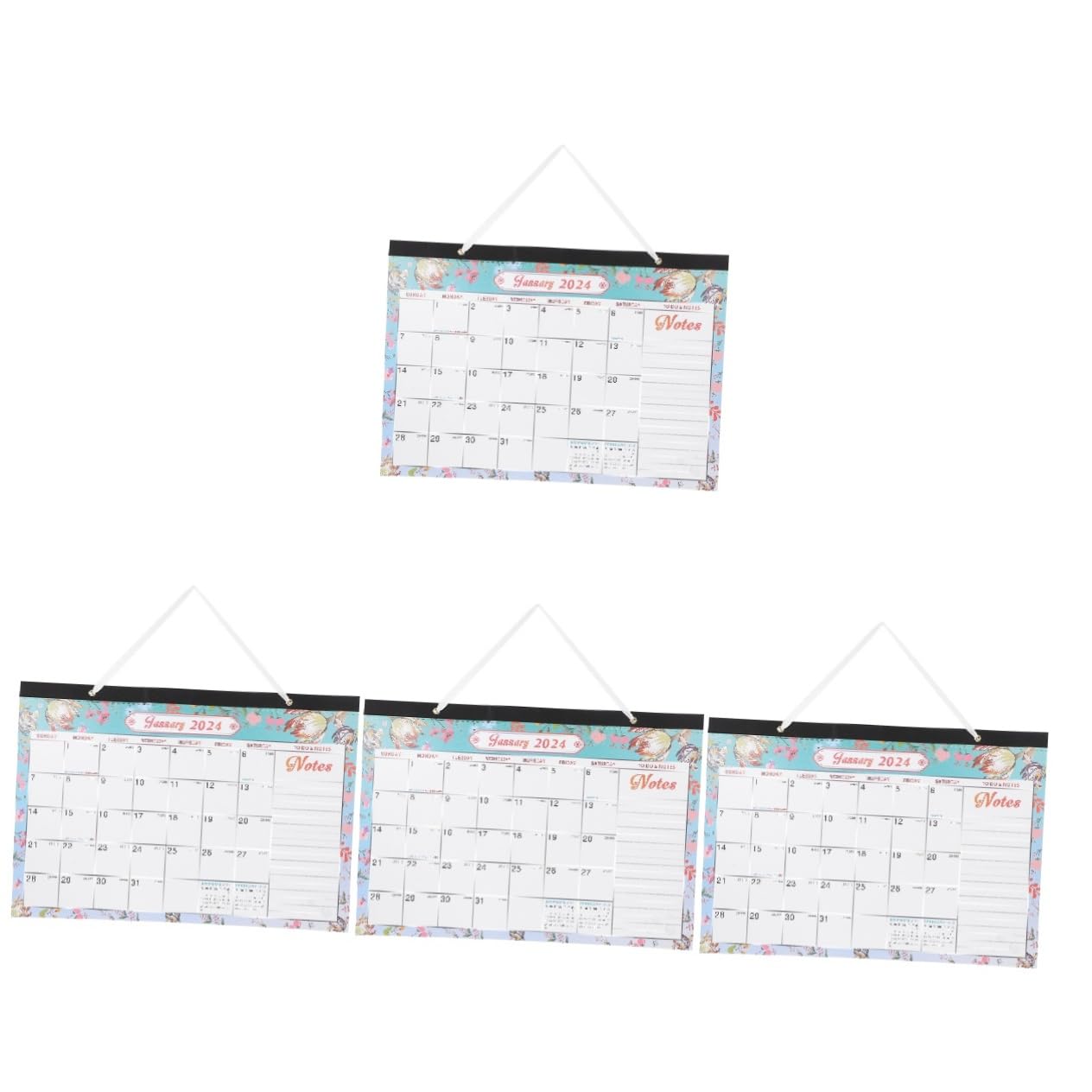 TEHAUX 4stücke Monatlicher Wandkalender Stabiler Kalender Für Familie Mit Feiertagen Einfacher Planung Und Notizen Hängender Englischer Terminplaner Für Zuhause Und Büro