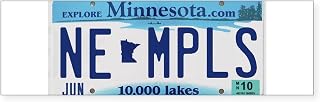 CafePress NE Minneapolis License Plate 10"x3" Rectangle Vinyl Bumper Sticker Car Decal