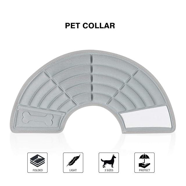Foto 2 de 7 de PETCUTE Conos De Mascotas Collarin Isabelino Collar de recuperación para Perros Ajustable para Cachorros…