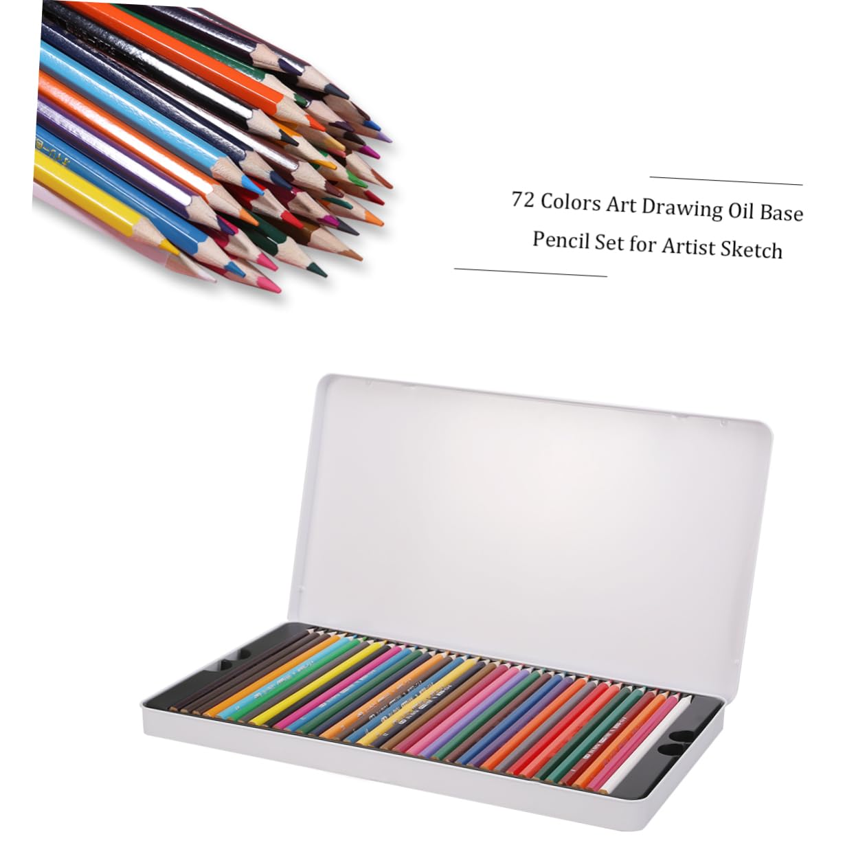 72 Crayons de Couleur en Bois pour Artiste, Dessin et Esquisse