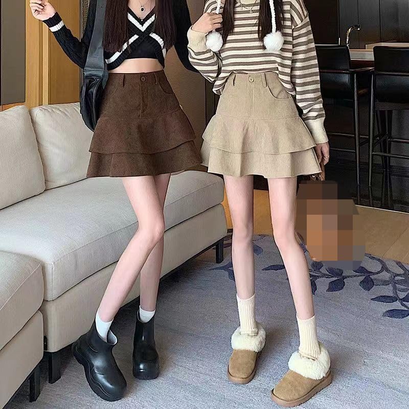 Layered Hem Lightweight A-Line Skirt Women's Flowy4