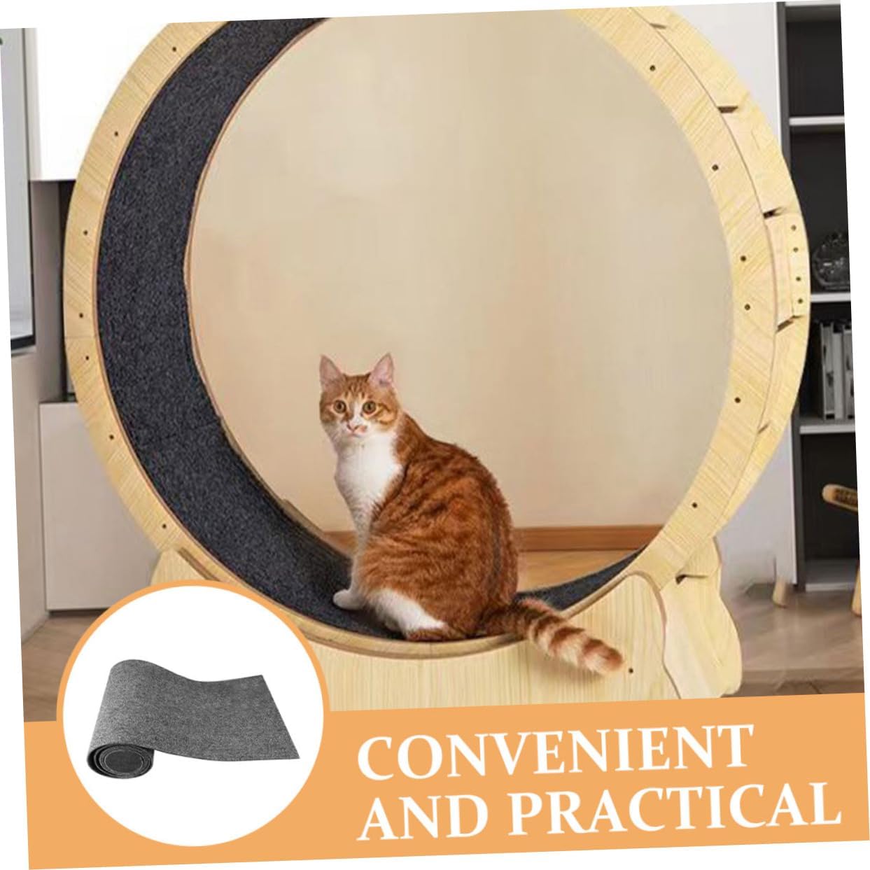 YARNOW Self-Adhesive Cat Scratcher Mat Protector for Pet Furniture Walls and Steps Easy to Cut and Reusable for Indoor Cats Light Grey Extra