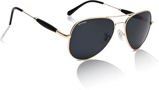 GYNK Aviator Sunglasses for Men &amp; Women, Stylish Metal Frame with UV Protection
