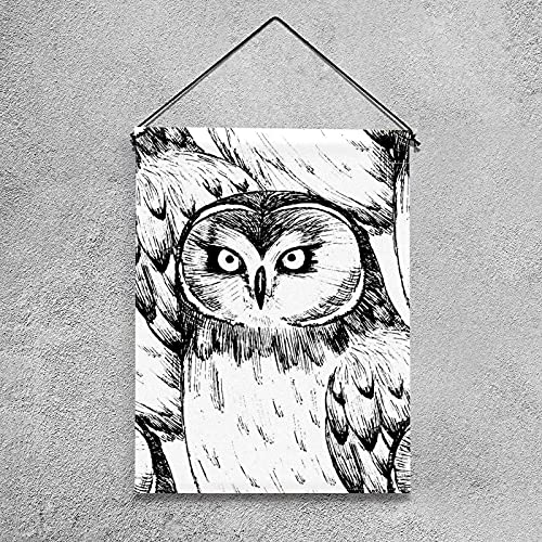 Drapeau de jardin double face hiboux en polyester de qualité supérieure