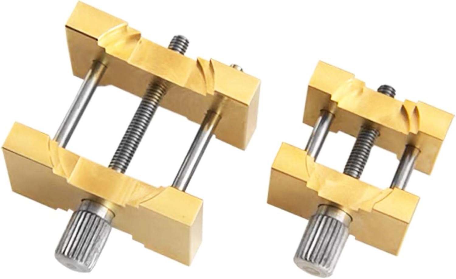2 PCS Extensible and Reversible Brass Watch Movement Holders Multi-Functional Metal Watch Repair Tool Set for Watchmaker Repair