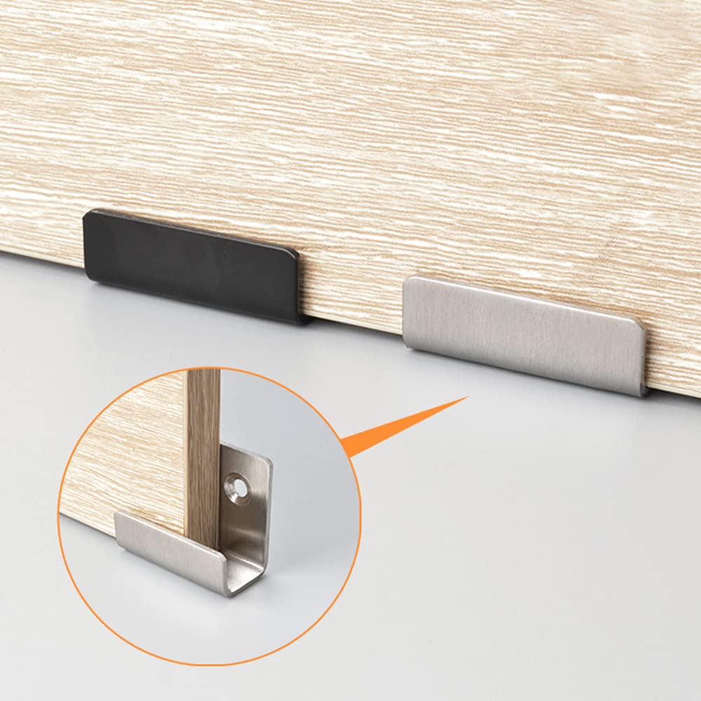 8 Pezzi Staffa a U, Ganci Muro, Espositore per Piastrelle di Ceramica, Gancio in Metallo, con Viti e Tubo di Espansione, Adatto per Espositore per Pittura a Olio, Foto (XL, Nero)