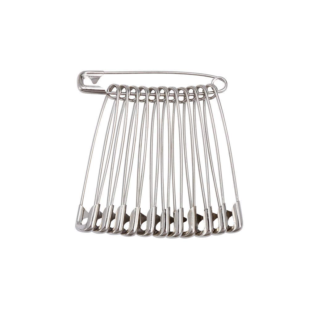 60PCS Large Safety Pins, Durable, Rust-Resistant Nickel Plated Steel Pins Size 4, 2.2inch /55mm (Size 3)