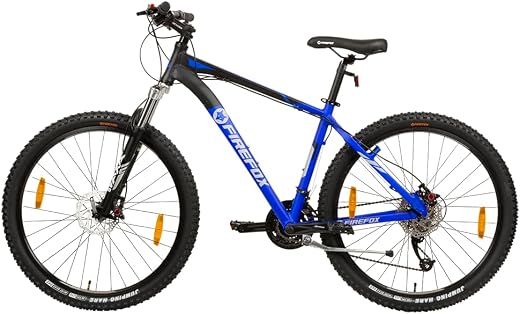 FIREFOX Charger 27.5D 27 Speed Bicycle for Mens | Front Suspension | Alloy Frame | 98% Assembled Cycle | Color - Black/Blue
