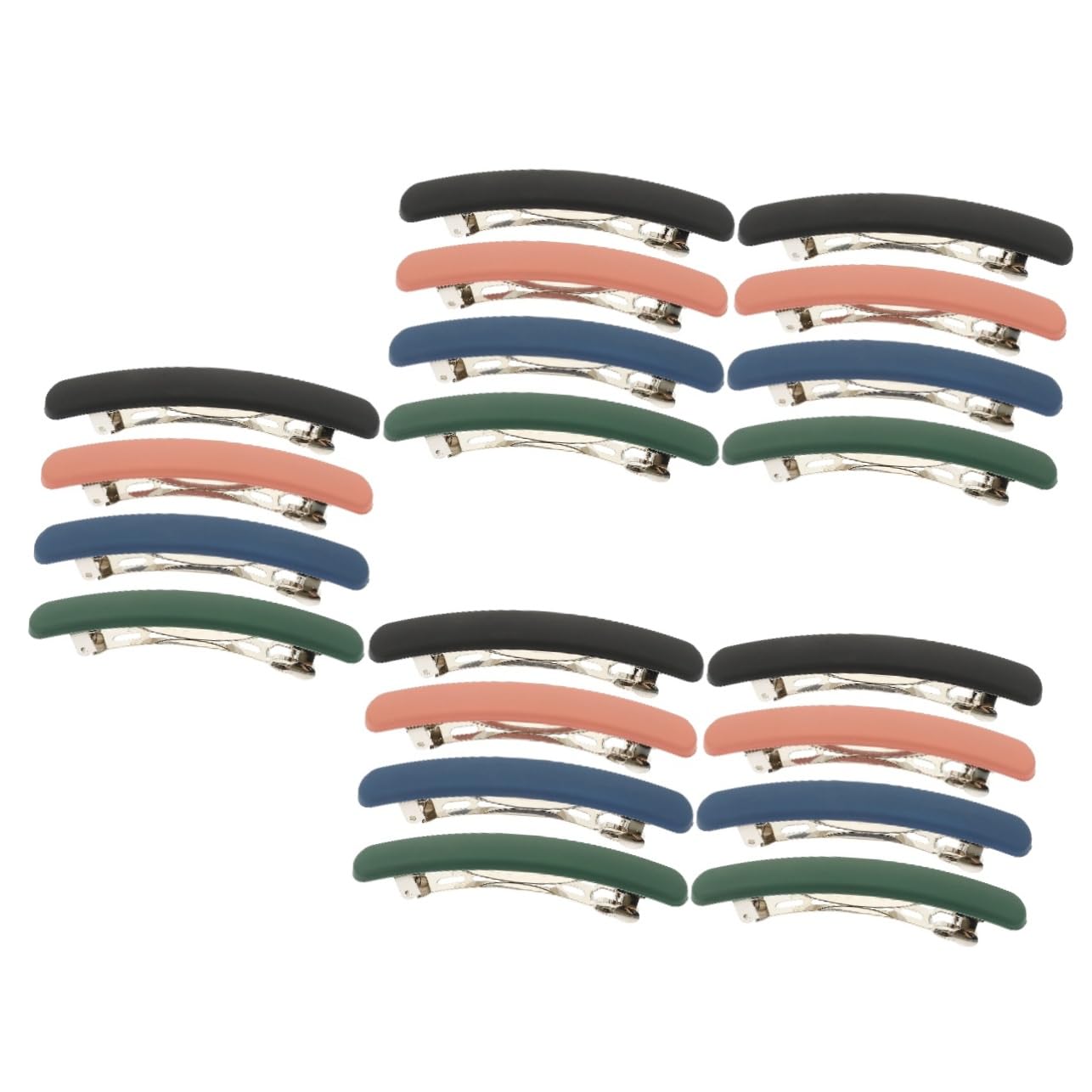 20 Pièces Clip à Ressort Fendu Barrette à Cheveux Décorative Épingle à Cheveux Française Pinces à Cheveux Rectangulaires Clips Cheveux Manquer Queue De Cheval Appartement Plastique