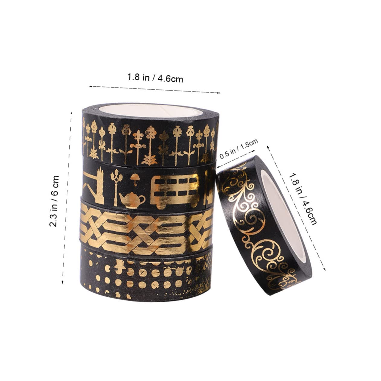 Angoily 3 Sätze Washi Tape Dekoratives Klebeband Für Fotoalben Diy Journals Bastelprojekte Bunte Designs Für Kreative Mädchen Und 5 Rollen * 3