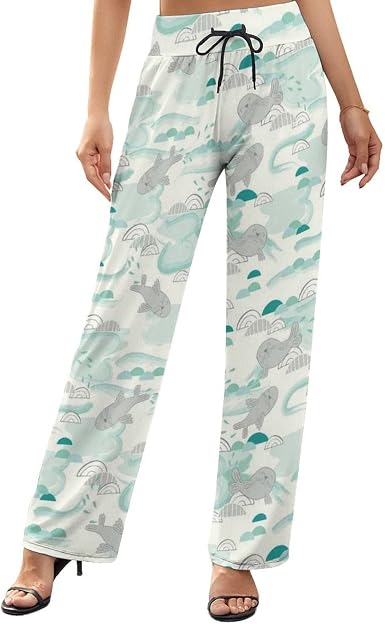 Women's Comfy Pajama Pants Wide Leg 