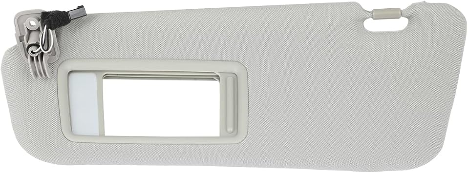 OCPTY Gray Sun Visor Left Driver Side with Sunroof Vanity Light fit for 2010 2011 2012 2013 2014 2015 for Mazda CX-9 TDY1-69-320, Gray