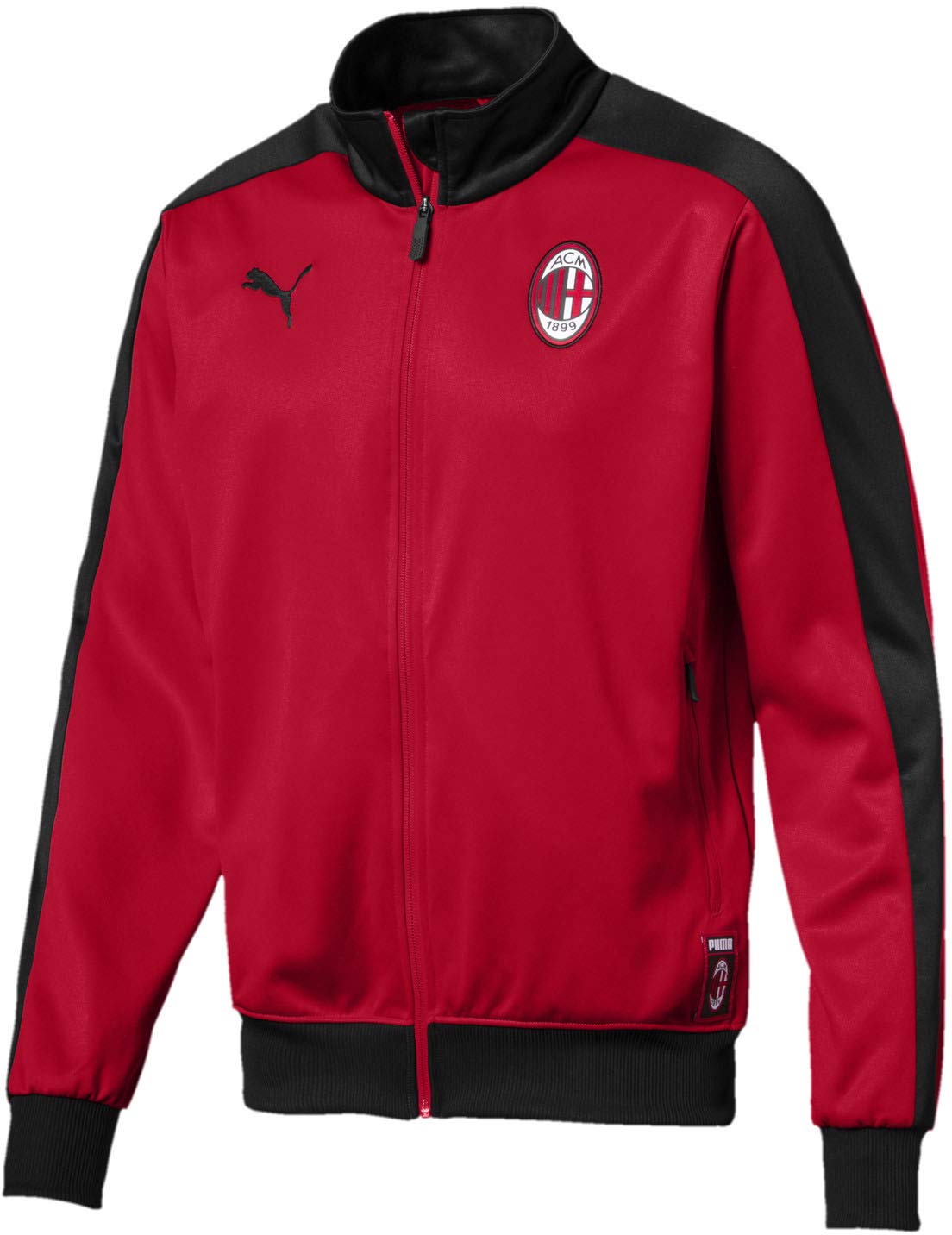 Buy PUMA Men's AC Milan T7 Track Jacket Black/Tango red, S at