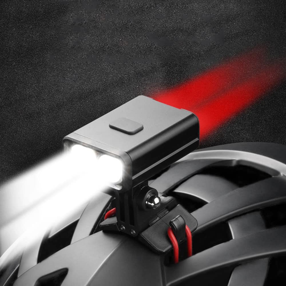 TIORU 2 in 1 Light Bike LED Torcia 800 mAh Anteriore E Posteriore Bicicletta Luci Faro USB Lampada Ricaricabile Lanterna MTB Casco Luci