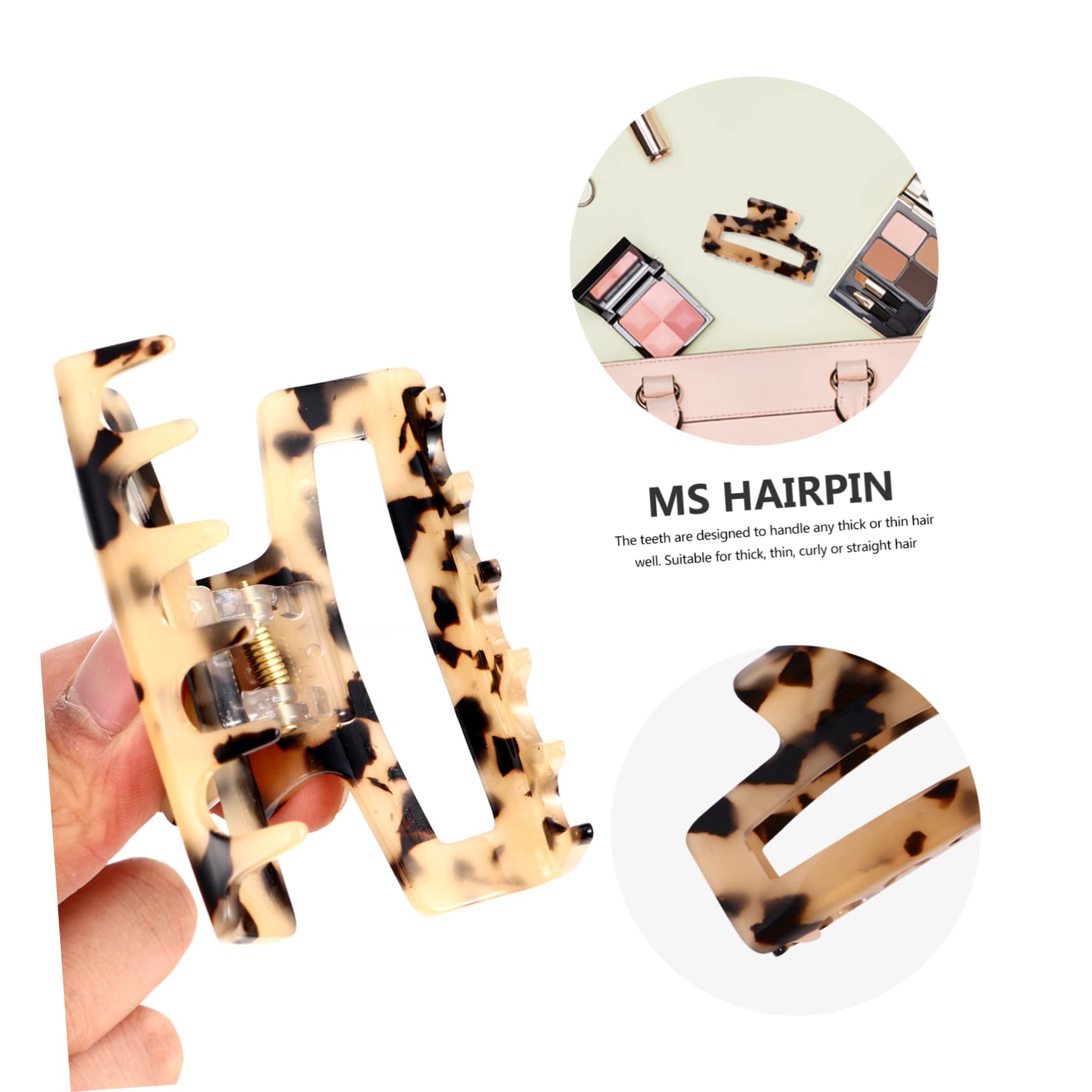Beavorty 12stücke Haarspangen Clips Große Haarklammern Für Damen Für Makeup Bad Oder Styling Geometrisches Design Champagner Starker Halt Für Verschiedene Haarstyles