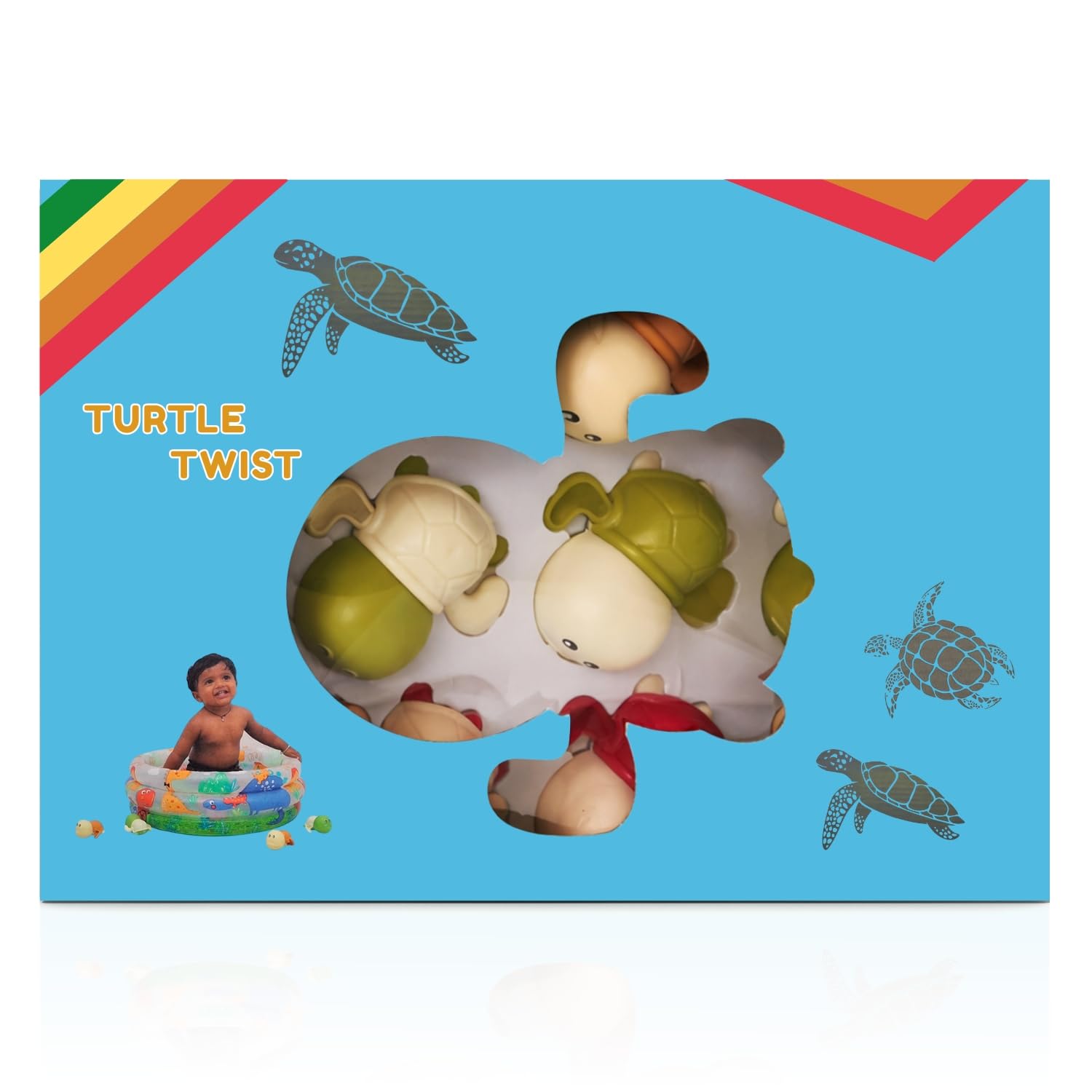 12-Pack Wind-Up Swimming Turtle Bath Toys for Kids - Floating & Paddling Baby Bath Toy Set, Cute Water Play Toys for Toddlers, Bathtub & Pool Fun for Boys and Girls 1