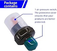 Vista 2 de mankk Interruptor de presión de aire 70-100 PSI Rosca 1/4 "NPT 24V 12V DC Compresor de aire Interruptor de presión para tren de bocina de aire