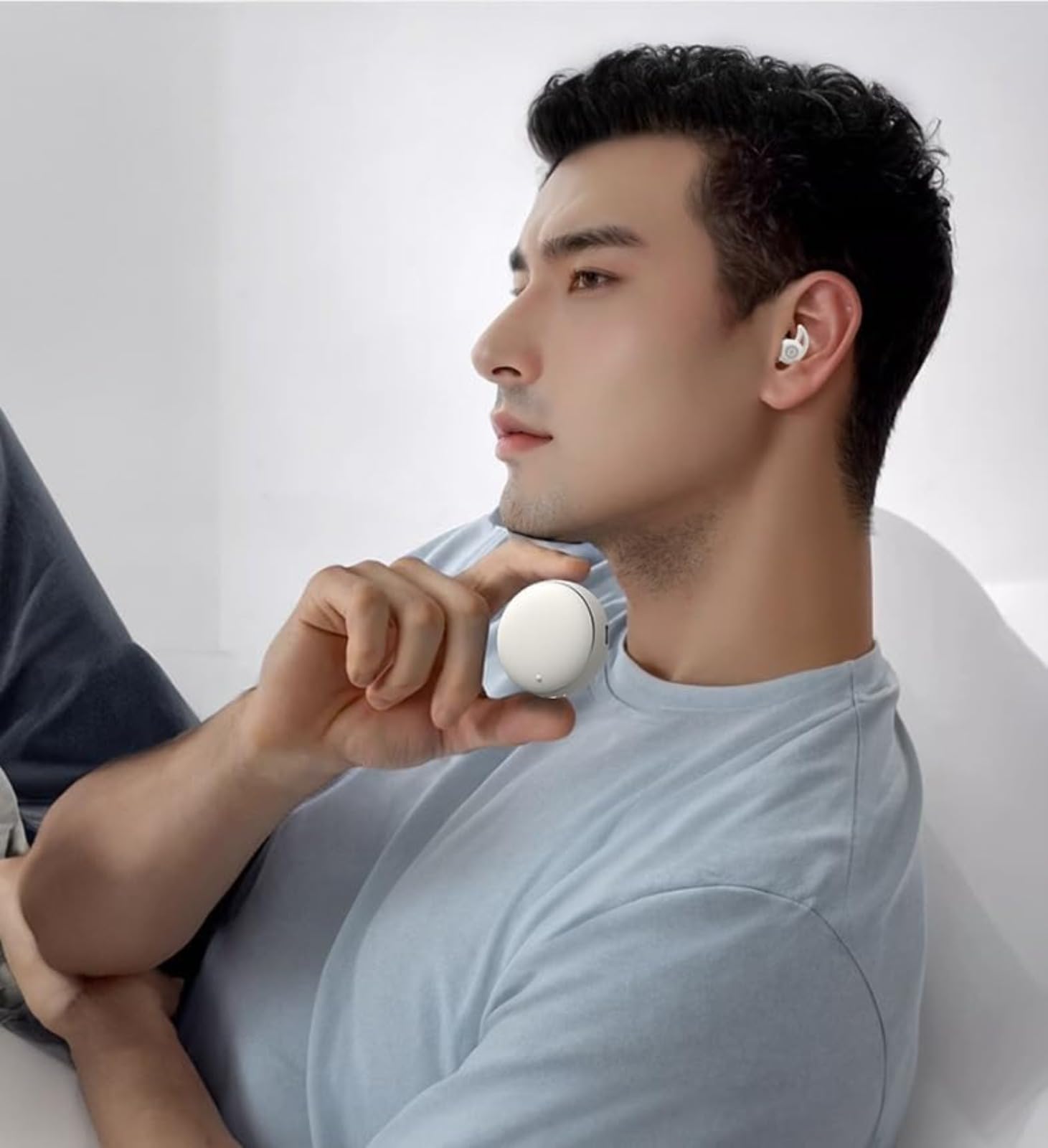 Auriculares con ajuste a prueba de sudor, cancelación de ruido, batería de 28 horas, para deportes, viajes y comodidad para dormir