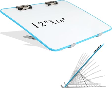 Slant Board for Writing16 x 12 Inch Adjustable Magnetic Whiteboard 20-60 Slanted Clipboard Portable Workstation Sloped Surface for Writing Reading Drawing Package Without Pencils