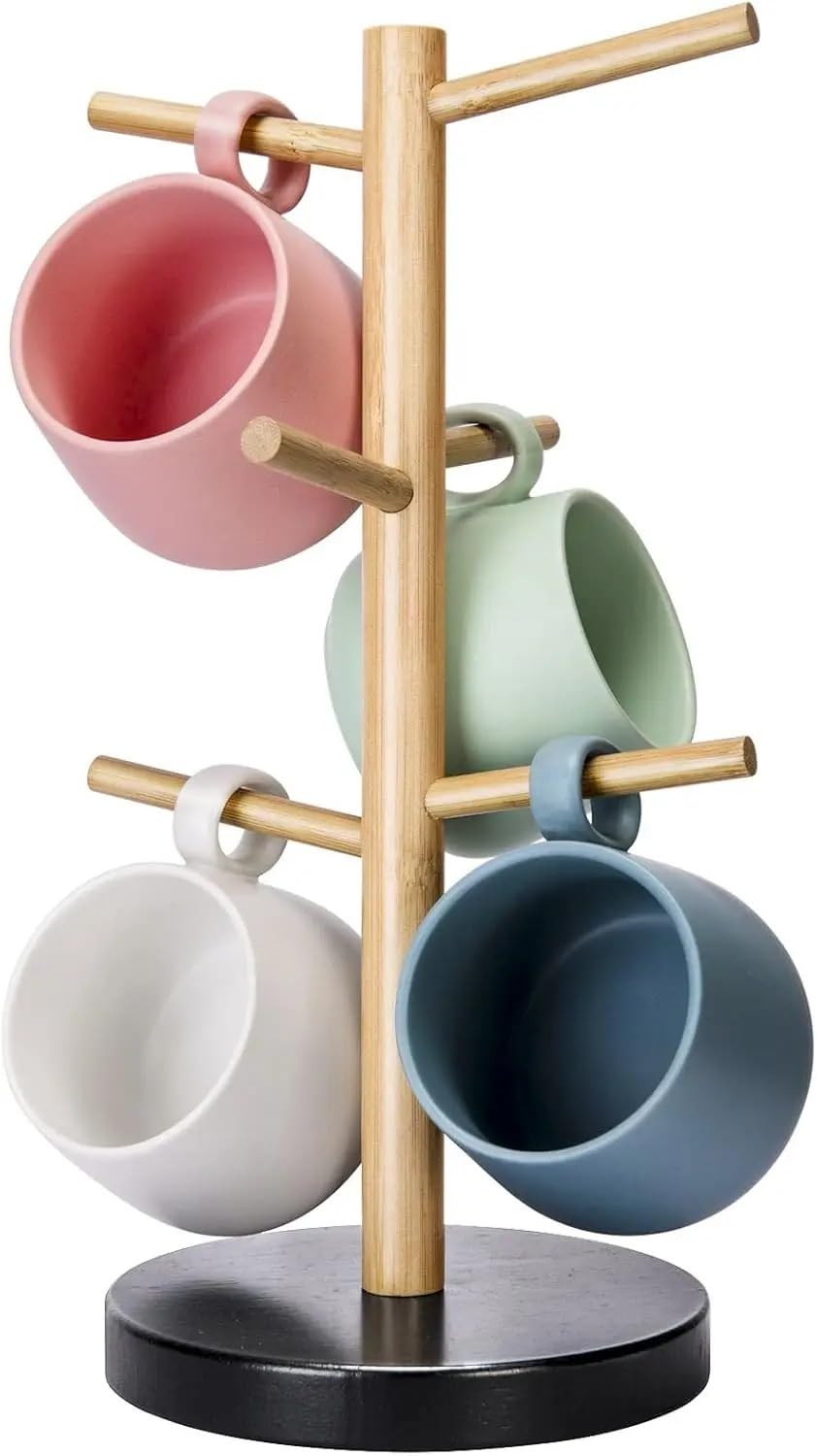 MFWHEFJ Mug Tree Mug Holder Tree, Thicker Base Coffee Cup Stand for Counter