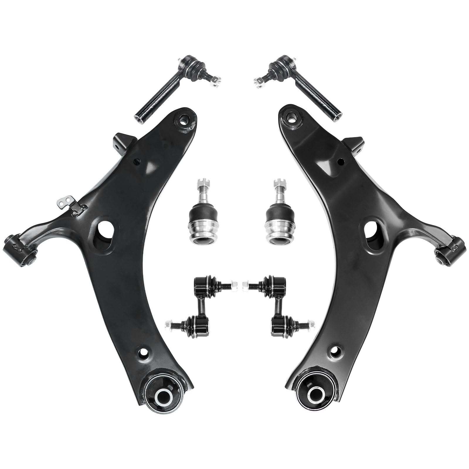 HAWK BROTHER Front Lower Control Arm Ball Joint Sway Bar Outer Tie Rod Suspension Kit Fit 8Pcs For 2009-2013 Subaru Forester, 2011-2014 Subaru Impreza