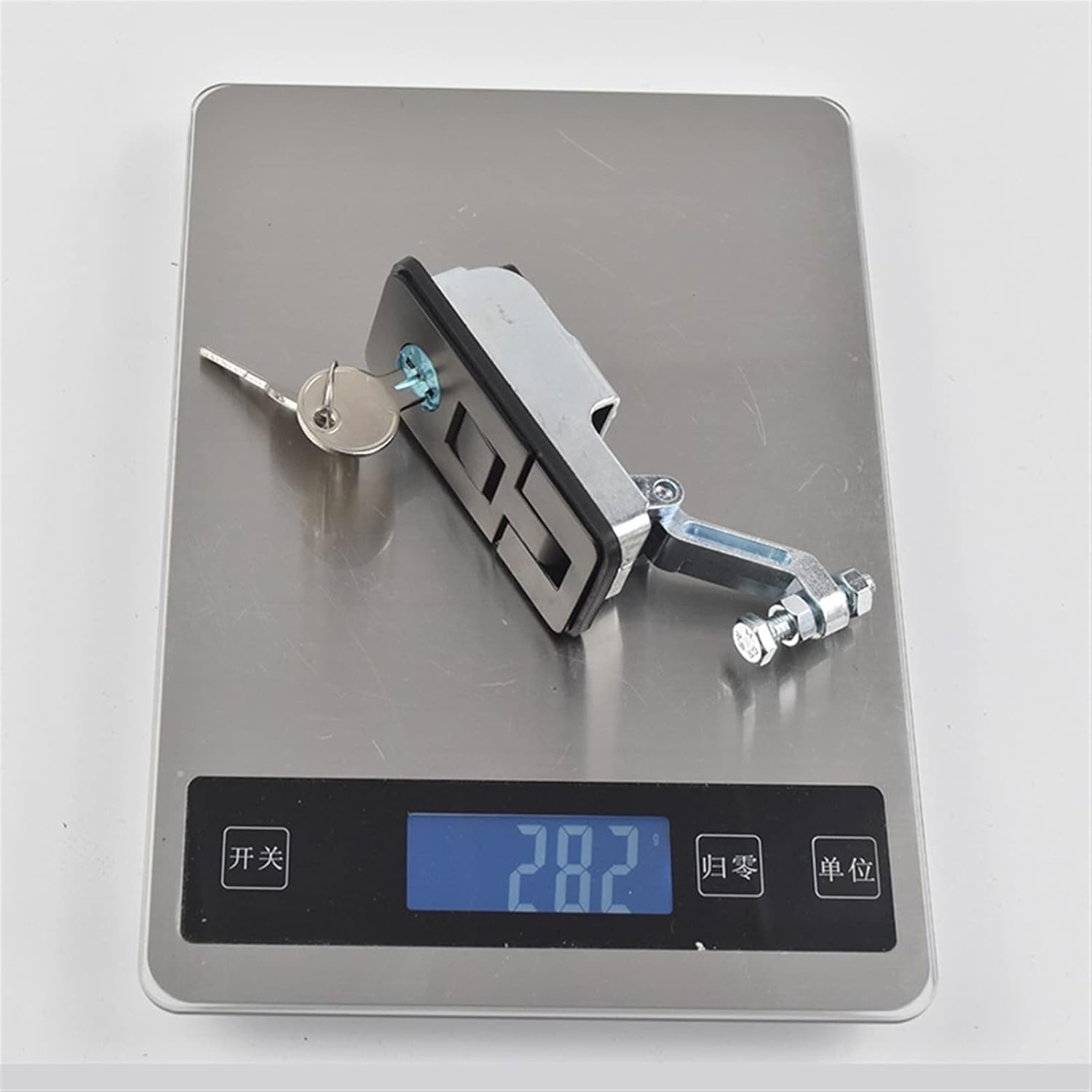 3.4 Inch 85mm Zinc Alloy Paddle Latch Lock Cabinet Door Flush Mount Trigger Latch for Control Panel 1Pcs(White)