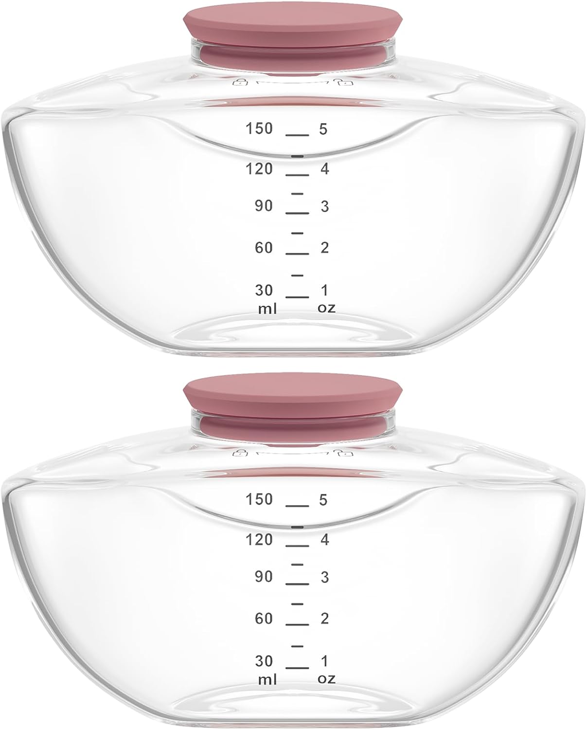 2 Pack Breastmilk Pump Storage Bottles Compatible with Momcozy Upgraded M9, Breast Milk Container, Breastfeeding Essentials, Not Original Mom Cozy Parts