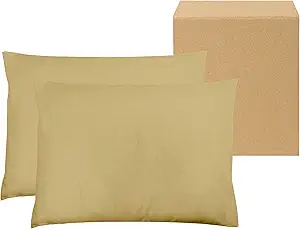 ZPECC Pillow Cases Bulk 24 Pack - Standard Pillowcases with Envelope Closure, Soft Brushed Microfiber Pillow Cover for Hotel Airb&bs Hospital Bedding Essential, Cream Yellow