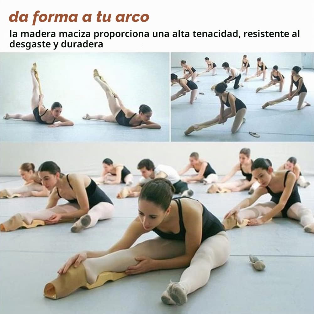 Wakects Ballet pie barella, Puntera para Danza clásica, Barra de Estiramiento del pie, Ballet, presión de Madera Enhancer con Banda elástica