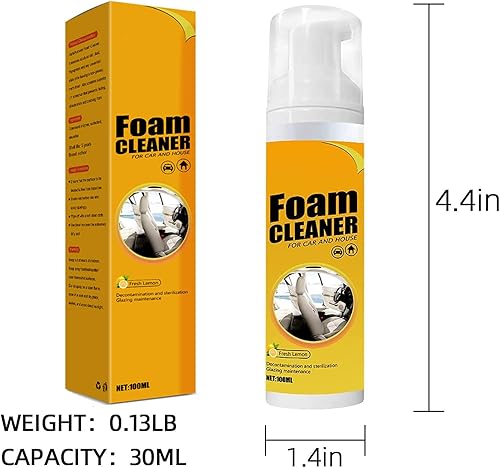 Miniatura 7 de Amplesunshine Limpiador de espuma, limpiador multifuncional de espuma para automóvil, potente kit de eliminación de manchas, espuma limpiadora de