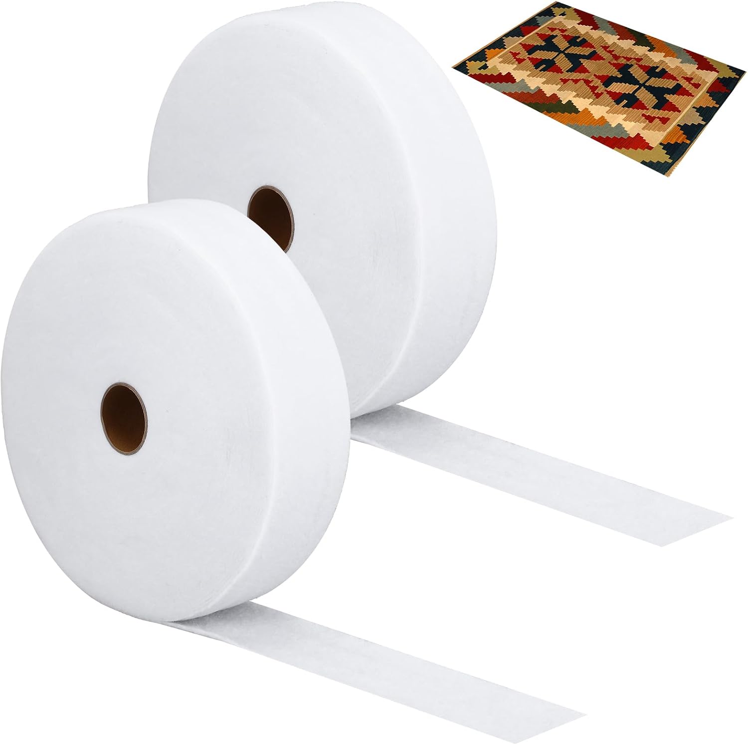 2 Roll Jelly Roll Batting Strip 2.5 Inch Cotton Blend Fleece Batting Total 70 Yards for Jelly Roll Rugs, Throw Rugs, Braided Rugs, Quilts & Sewing Projects