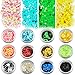 SAVITA 12 Colori Fiocchi Glitter Esagonali Fiocchi Glitter Iridescenti Paillettes Per Unghie Vernice Epossidica In Resina Art Craft Festival Glitter Corpo Cosmetico