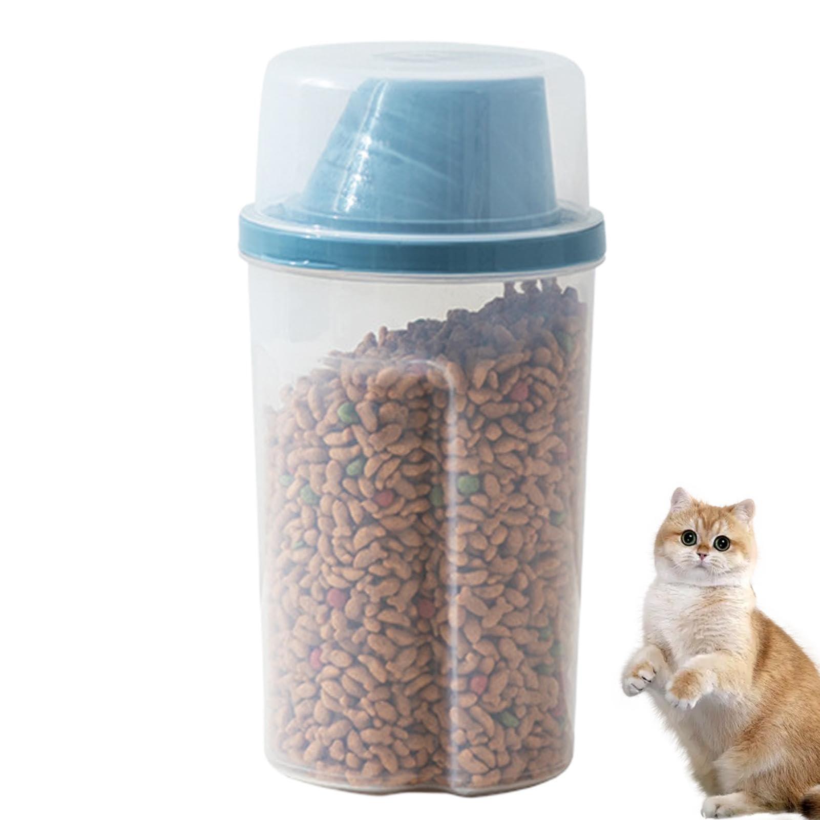 Contenedor hermético de almacenamiento para alimentos para mascotas, dispensador de aperitivos para cachorros de 1000 ml, perfecto para almacenamiento de alimentos secos en casa, viajes y