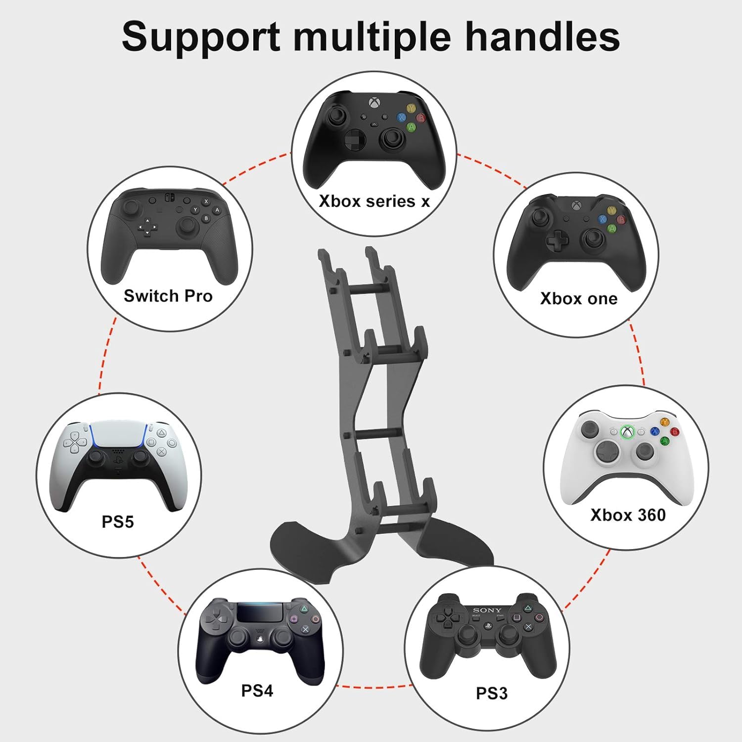 DOYO Supporto per Controller e Cuffie da Gioco Stand Gaming Controller Porta Cuffie da Scrivania e Joystick Ps4 Supporto Universale Per Xbox Series x, Ps5, Ps3, Xbox One, Xbox 360, Nintendo Switch