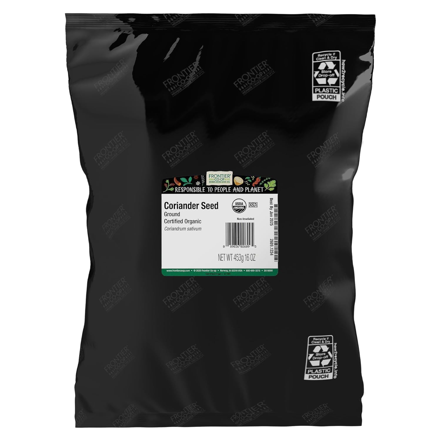 Frontier Herb Bulk Coriander Seed Organic Ground, 1 Pound