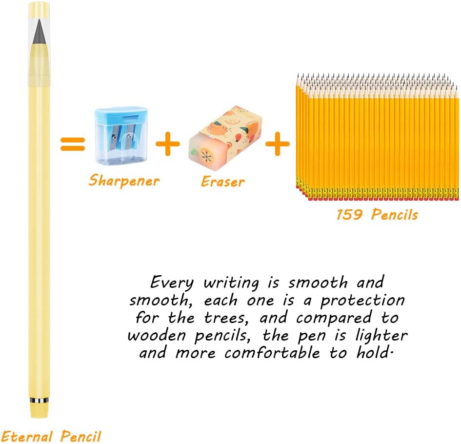 Inkl Pencil, Infinity Pencils with Extra 7 Eraser Reble