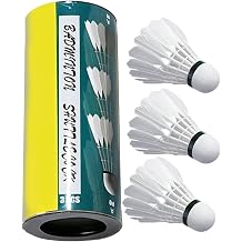 Badminton Shuttlecock Feather - Professional High Stability Shuttle, White Feather Badminton Ball for Youth Players | Fast Shuttlecock for Beach Racket Games, Indoor and Outdoor Play
