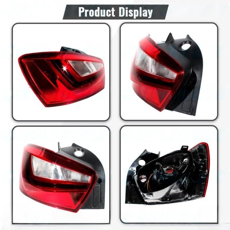 Piloto Trasero Auto Luz Trasera LED para Asiento para Seat para Ibiza FR 2013-2017 par lámpara Izquierda Derecha luz Freno sin Bombillas Accesorios Coche