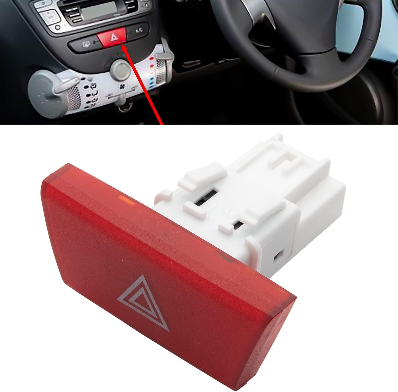 Effitnee Hazard Warning Flasher Light Switch for C1 107 Aygo