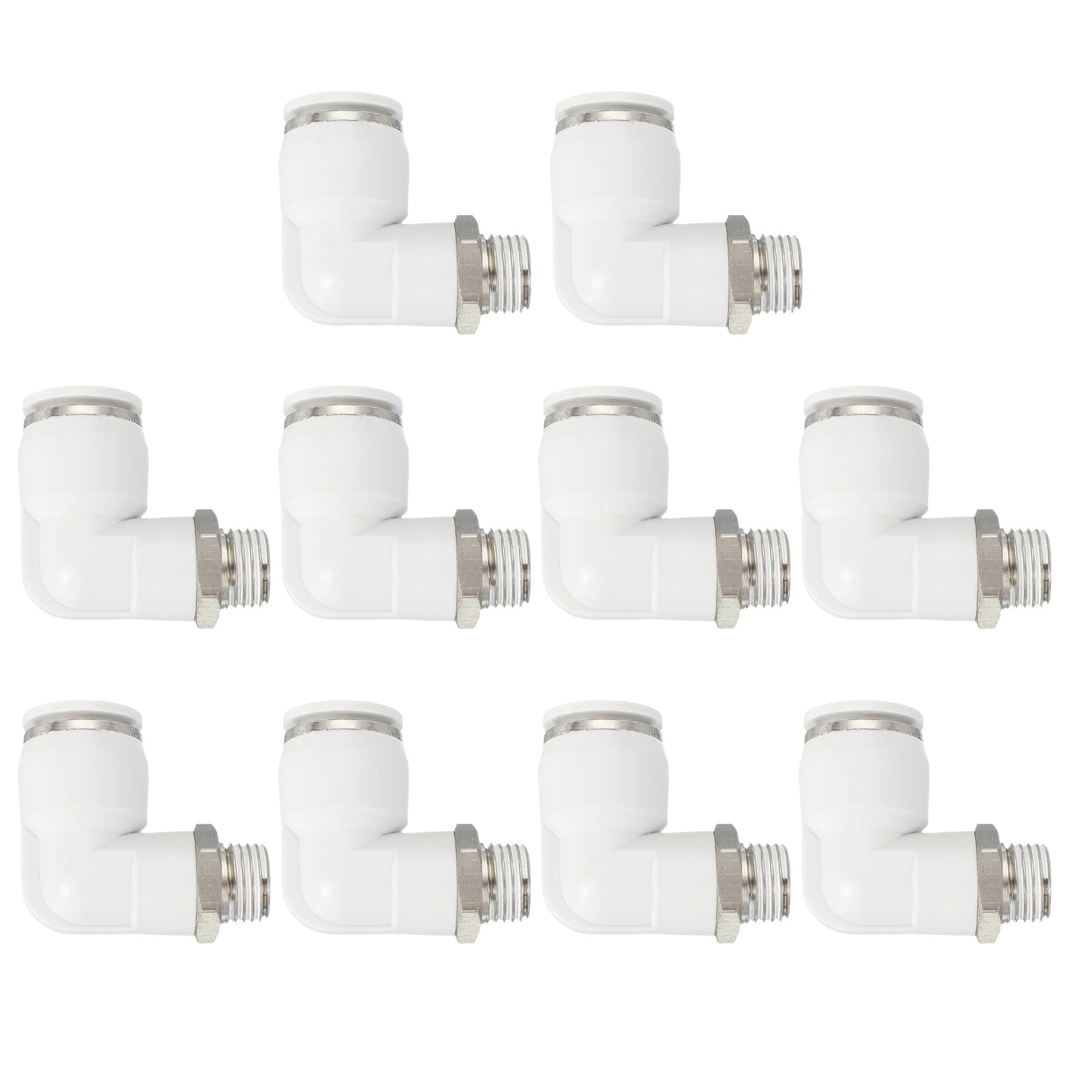 Codos de aire conectores rápidos 1/4" PT macho x tubo 12mm de 90 grados para sistemas neumáticos