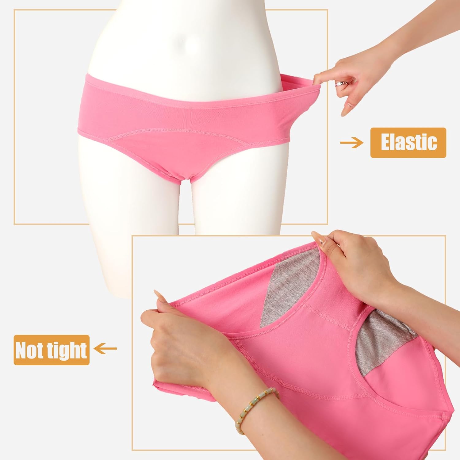 Anktry Big Girl's Cotton Menstrual Period Panties Teens Breathable Leak-Proof Briefs Women Postpartum Underwear - Image 4
