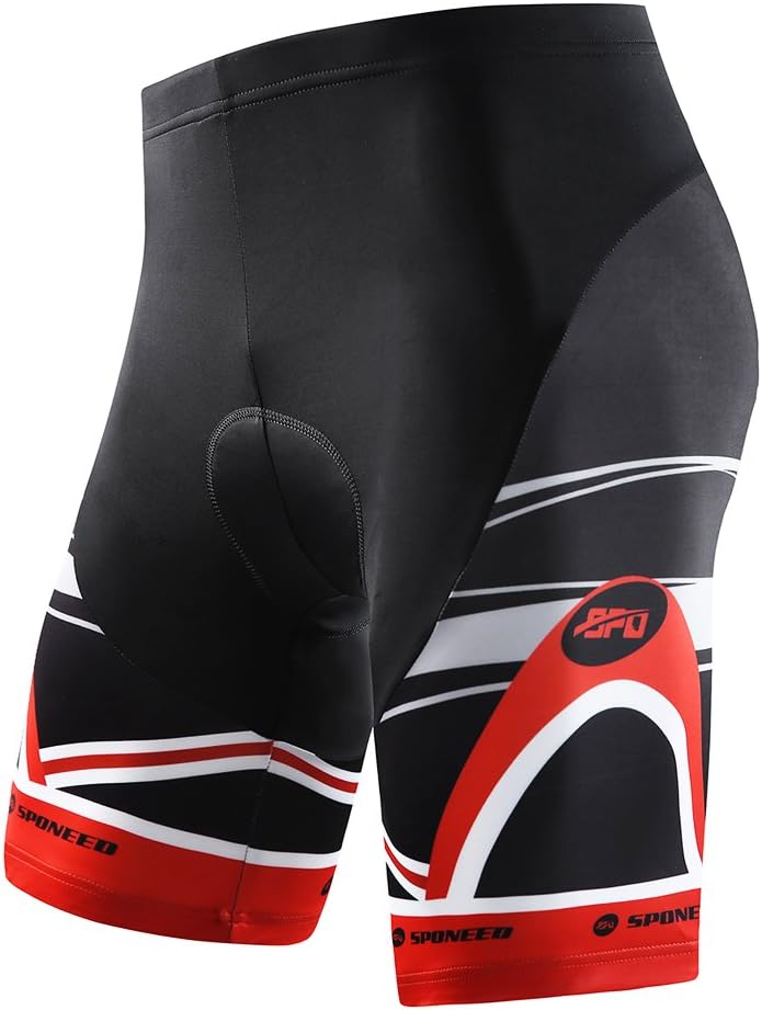 sponeed Men's Cycle Shorts Biking Pants Gel Padding Bicycle Ride Bottoms for Road Bikie - Image 3