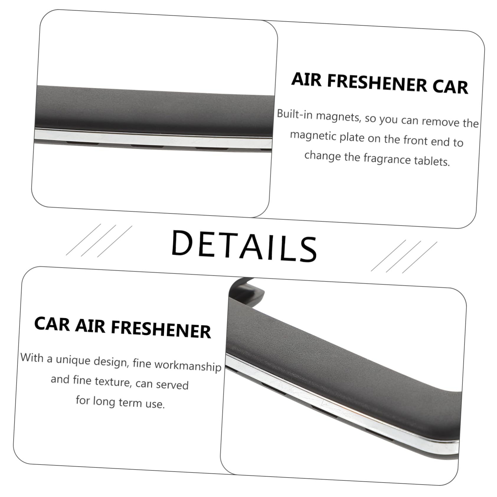 PLAFOPE Diffusore di Fragranze per Auto in Ceramica Calamita Integrata, Design Unico in Lega di Alluminio Argento, Facile da Installare per Interni Auto