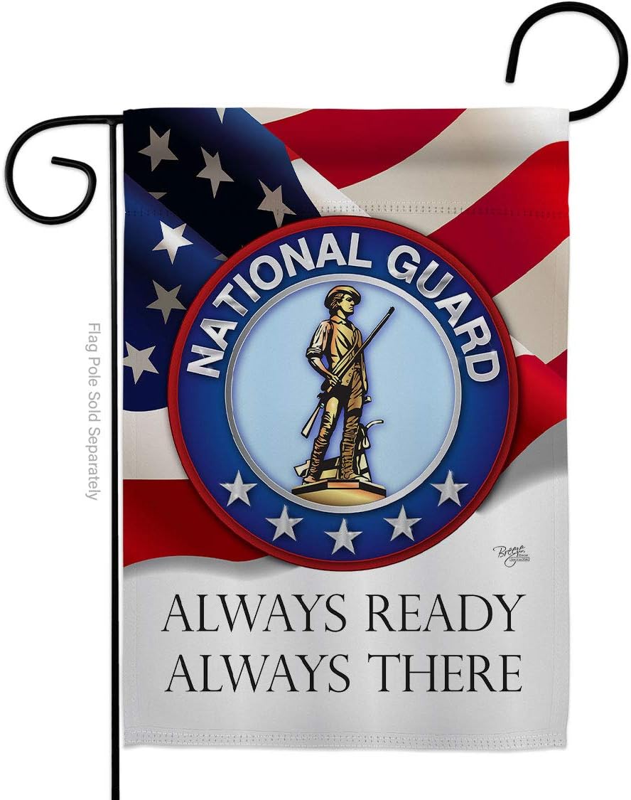 Breeze Decor US Air National Guard Garden Flag Armed Forces Official Licensed American Military Veteran Retire Decorations Small Tapestry House Home Banner Memorial Day Gifts Made in USA