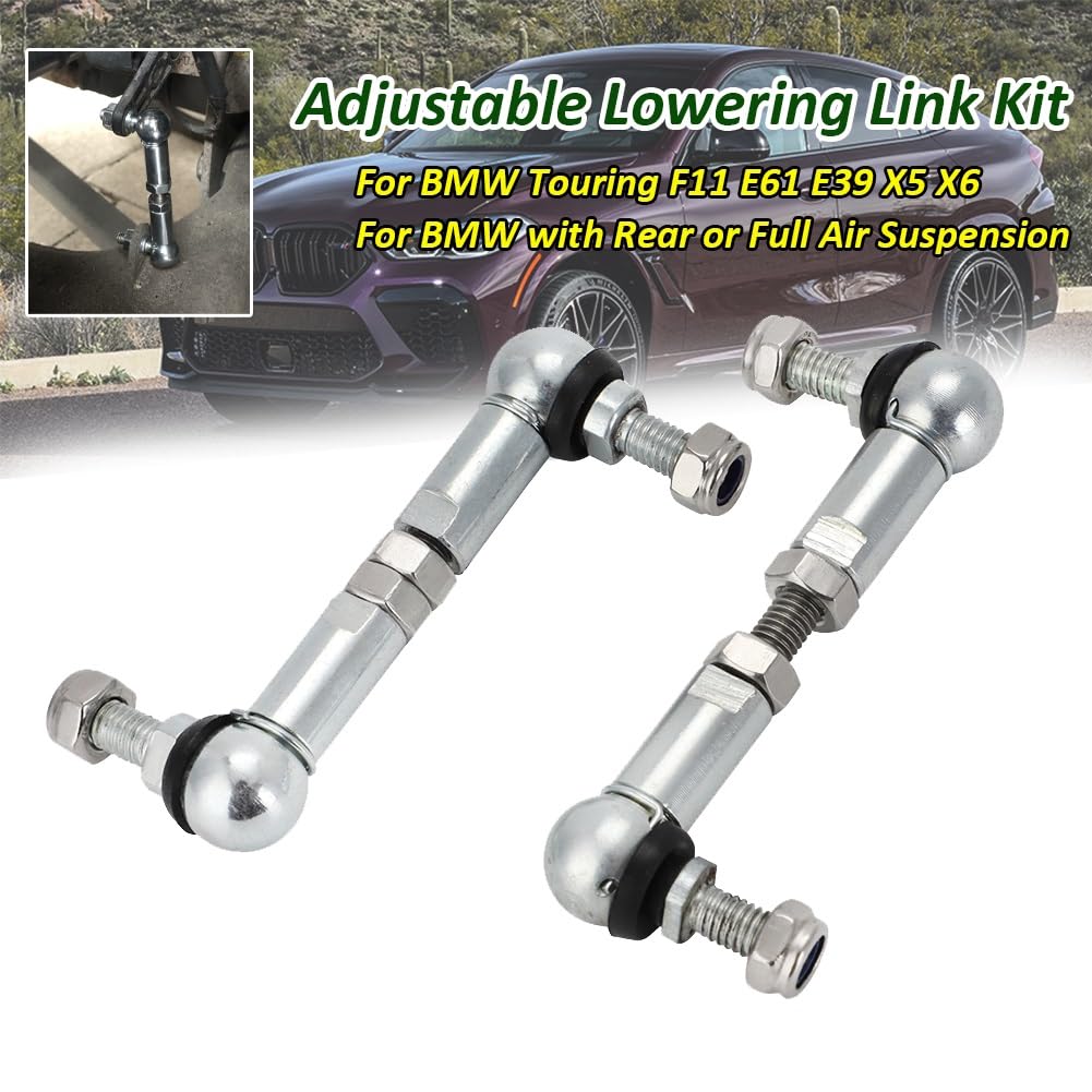 Bieletas de Descenso para BMW F11 E61 E39 X5 X6 Enlace de Descenso Ajustable Bieletas Descenso Trasero