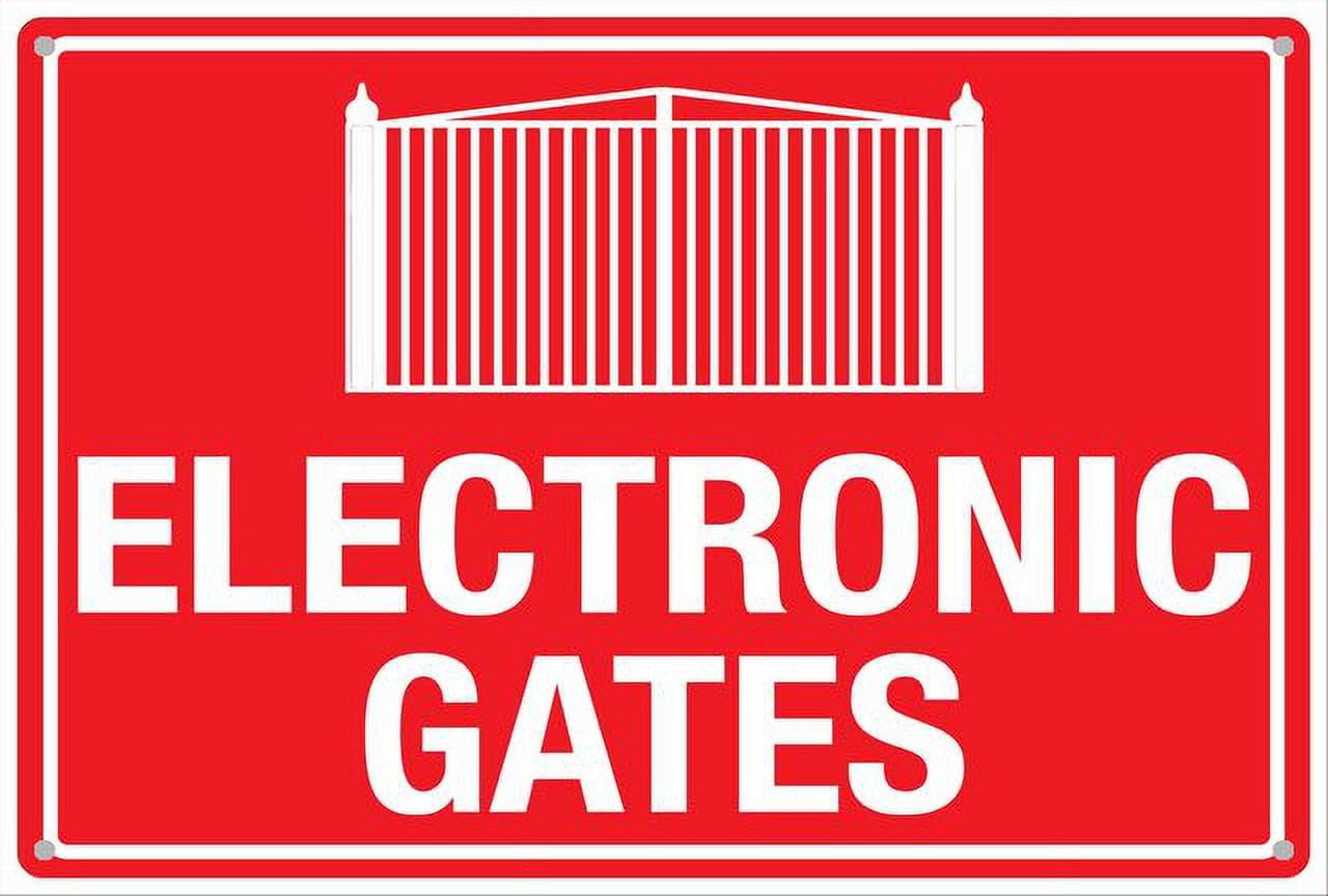 Electronic Gates Aluminum Tin Sign for Home Kitchen Wall Decor 12X8Inch
