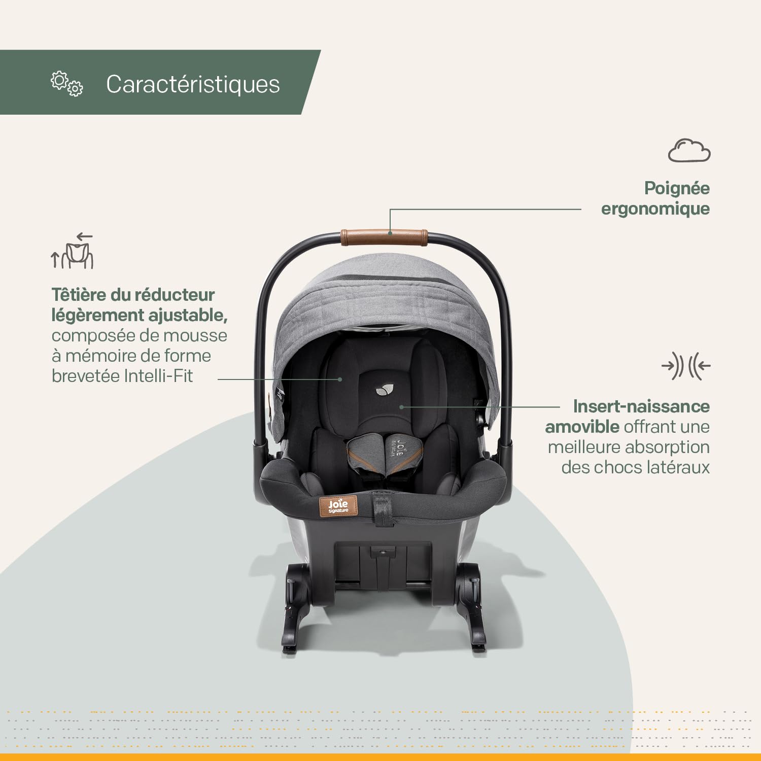 Joie - Pack Duo - Poussette Parcel™ Compacte + Sprint™ Siège Auto Bébé ISOFIX Intégré - Carbon