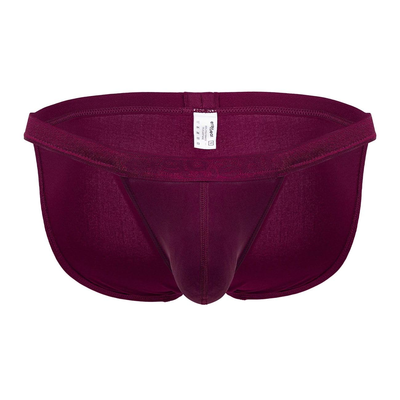 Ergowear Men's Burgundy Underwear, Slk Bikini Brief, Size S, Pack Of 1