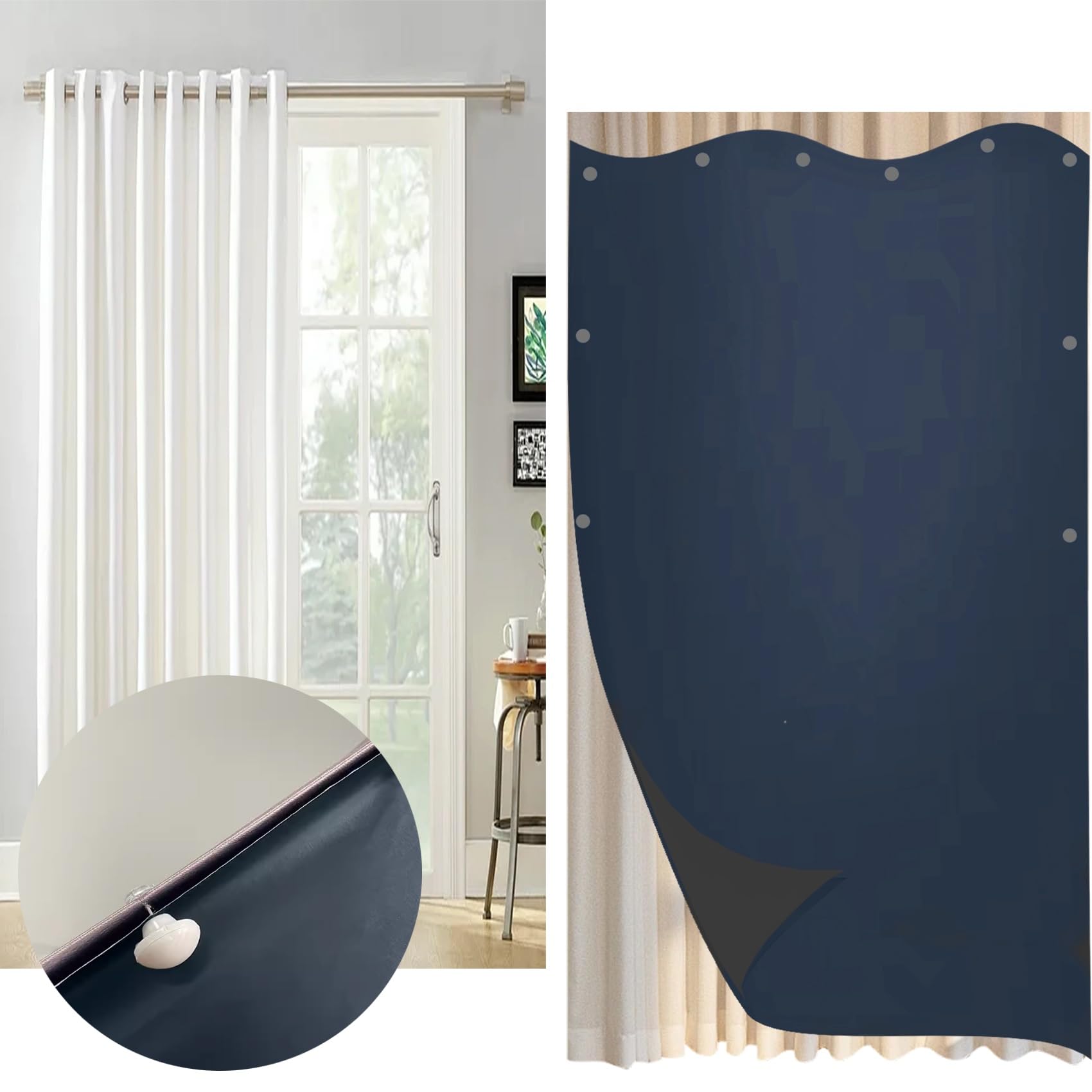 Store enrouleur opaque personnalisable double tissu avec isolation thermique